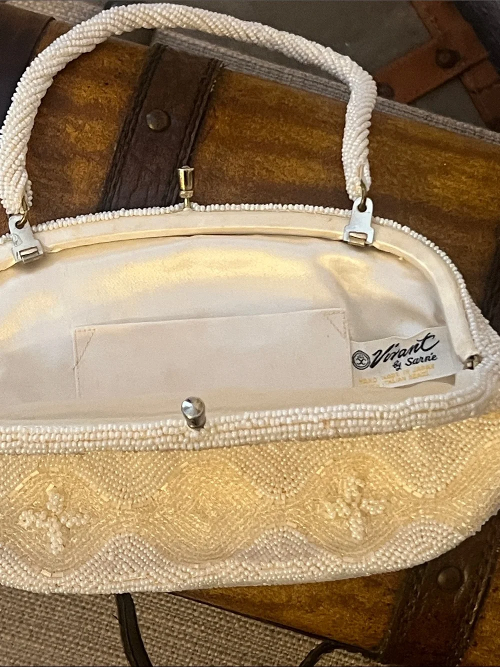 VIVANT By Sarne Vintage Italian Beads Hand Beaded Handbag Clutch Evening Bag